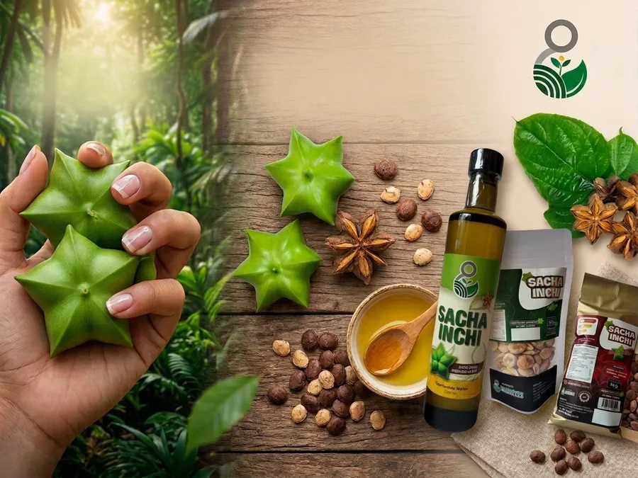 Semillas, fruto y aceite de sacha inchi de AgroProductos