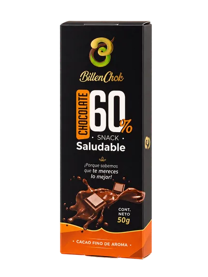 Tableta BillonChok de chocolate negro 60 % cacao fino de aroma, 50 g