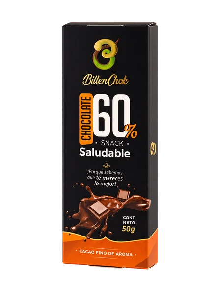 Tableta BillonChok de chocolate negro 60 % cacao fino de aroma, 50 g