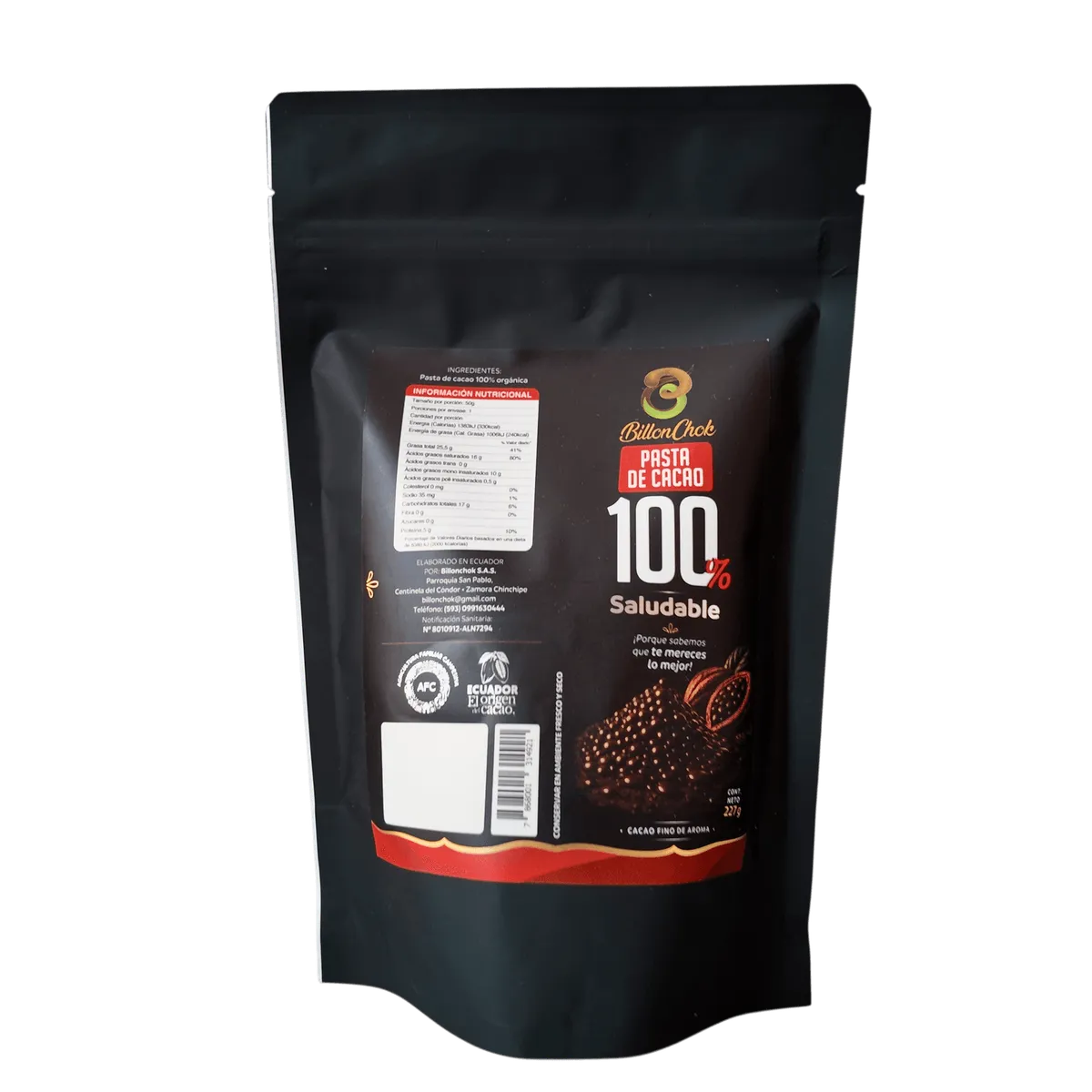 Gotas de chocolate 100% puro cacao