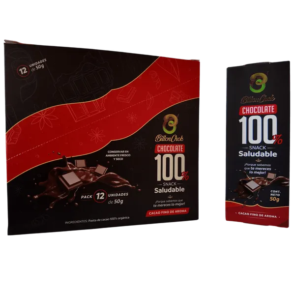 Caja de 12 barras de chocolate 100% sin azúcar