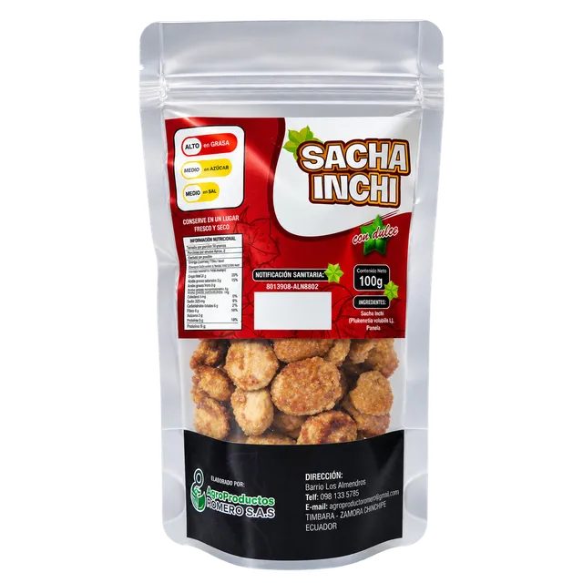 Sacha inchi con dulce de panela · 100 g