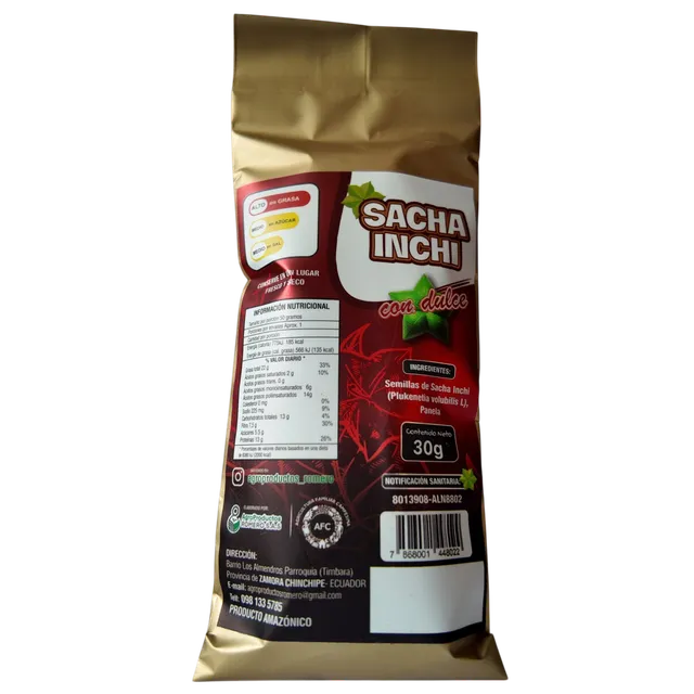 Sacha inchi con dulce de panela · 30 g