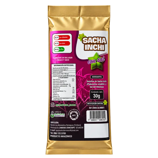 Sacha inchi con sal del Himalaya · 30 g